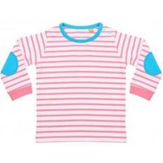 Larkwood Baby Boys Striped Long Sleeve T-Shirt - Bleg Pink/White