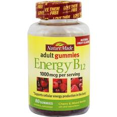 Nature Made Energy B-12 Adult Gummies Cherry & Wild Berries 80 Gummies