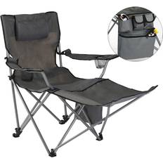 HI Luxury Camping Chair with Foot Rest Anthracite