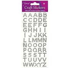 Silver DIY Eleganza Oaktree Crafts Alphabet Stickers, Clear/Silver Number 43