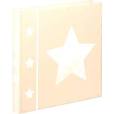 Hama “Skies” Photo Album (jumbo album with 60 pages, for 240 photos in 10x15 format, Star motif, 30cm x 30cm) XL Beige Photo Book
