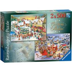 Ravensburger christmas Ravensburger Christmas Collection No.1 Christmas Market & Santa's Christmas Supper 2x500 Pieces