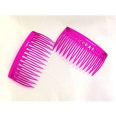 Hair Side Combs 2 x Small Pink