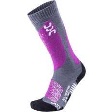 UYN All Mountain Socks Women - Medium Grey Melange/Purple