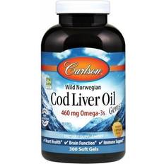 Carlson Labs Wild Norwegian Cod Liver Oil Gems, 460mg 300 softgels