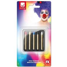 Clown Makeup Fancy Dress Smiffys Make-Up Sticks in 5 Colours