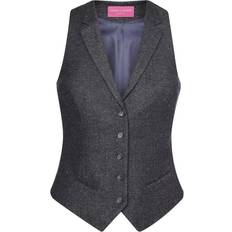 Brook Taverner Nashville Ladies Waistcoat - Charcoal Herringbone Grey