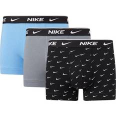 Nike Blue - Men Men's Underwear Nike Everyday Cotton Stretch Boxer 3-pack - Multi-Color/Cool Grey/Light Blue/Black