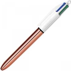 Bic 4 Colour 1mm Tip Pen Barrel Rose Gold PK12