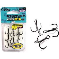 Owner STBL-36BC Black Chrome Barbless Stinger Treble Hooks