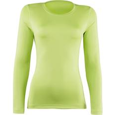 Women - Yellow Base Layer Tops Rhino Sports Long Sleeve Baselayer Women - Lime