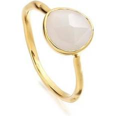 Monica Vinader Siren Stacking Ring - Gold/Moonstone