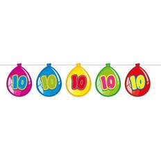 Folat 10th Birthday Balloon Garland Multicolor 10 Meters