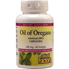 Natural Factors Oil of Oregano 180 mg 60 Softgels