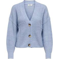 M Cardigans Only Carol Texture Knitted Cardigan - Blue/Blue Heron