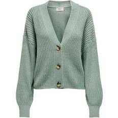 Women - XL Cardigans Only Carol Texture Knitted Cardigan - Green/Chinois Green