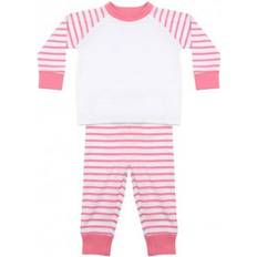 Larkwood Childrens Striped Pyjama - Pink Stripe