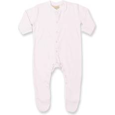 Larkwood Baby's Plain Long Sleeved Sleepsuit - Pale Pink