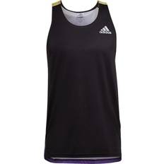 Adidas Own The Run Colorblock Singlet Tank Top Men - Black/Purple Rush/Pulse Lime/Acid Red