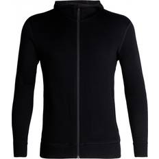 Icebreaker Sportswear Garment Jumpers Icebreaker RealFleece Merino Elemental Long Sleeve Zip Hood Jacket Men - Black