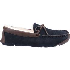 Laced Moccasins Cotswold Northwood Sheepskin - Navy