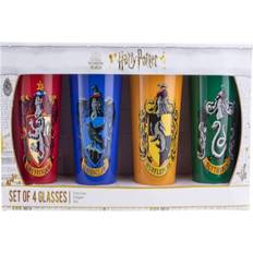 Harry Potter Glasses Harry Potter House Crest Drinking Glass 40cl 4pcs