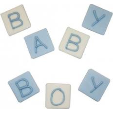 Anniversary House Baby Boy Blocks Sugarcraft Toppers, SF399