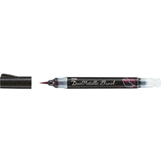 Pentel Dual Metallic Brush Black Metallic Red