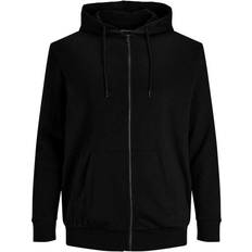 Jack & Jones Through Zipper Plus Size Hoodie - Black