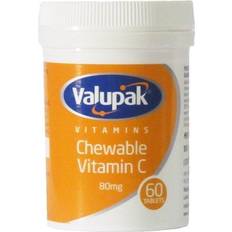 Valupak Chewable Vitamin C 80mg 60 Tablets
