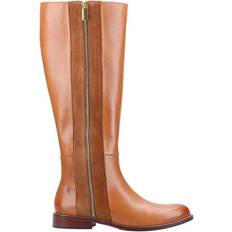 Brown - Women Ankle Boots Hush Puppies Faith Knee High Boots - Tan