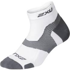 2XU Vectr Light Cushion 1/4 Crew Socks Men - White/Grey