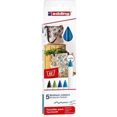 Edding 4600 Textile Marker Brilliant Colours 5-pack