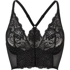 Gossard Glitter Deep V Wired Bralette - Black