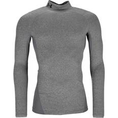 Men - Running Base Layer Tops Under Armour ColdGear Compression Mock Men - Charcoal Light Heather/Black