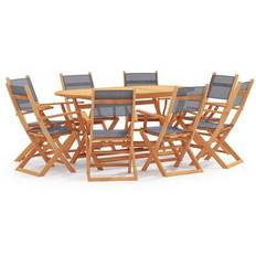 vidaXL 3086961 Patio Dining Set, 1 Table incl. 8 Chairs