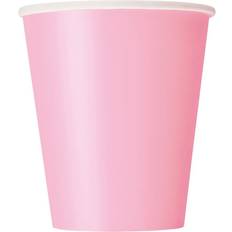 Unique Party 30883 9oz Baby Pink Paper Cups, Pack of 14