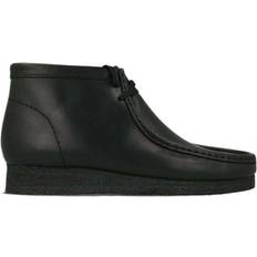 40 - Men Moccasins Clarks Wallabee M - Black Leather