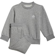 Fleece Tracksuits Children's Clothing adidas Infant Adicolor Crew Set - Medium Grey Heather (HE6910)
