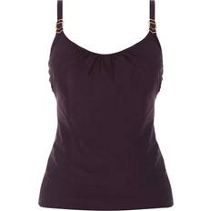 Purple Tankinis Fantasie Long Island Scoop Neck Tankini Top - Vino