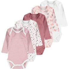 Name It Bodysuits 5-Pack - Dusty Rose (13194763)