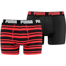 Puma Men's Heritage Stripe Boxer 2-pack - Red/Black