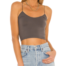 Free People Brami Skinny Strap Seamless Top - Charcoal