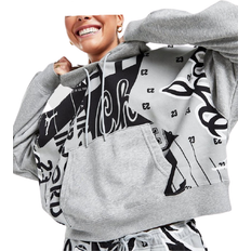 Nike Jordan All Over Printed Fleece Hoodie Women's - Base Grey/Black