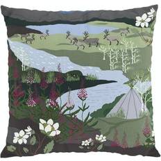 Arvidssons Textil Mountain Hiking Cushion Cover Green/White (45x45cm)