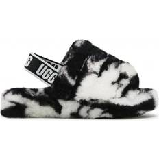 Ugg fluff yeah black UGG Kid's Fluff Yeah Marble Slide - Black