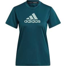 Adidas Primeblue Designed 2 Move Logo T-shirt Women - Wild Teal/Hazy Green