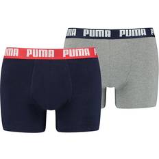 Puma Men Men's Underwear Puma Basic Boxer 2-pack - Blue/Grey Melange