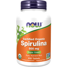 Now Foods Certified Organic Spirulina 500mg 200 pcs