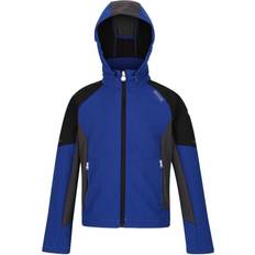 Regatta Kid's Eastcott Softshell Hooded Jacket - Surf Spray Black